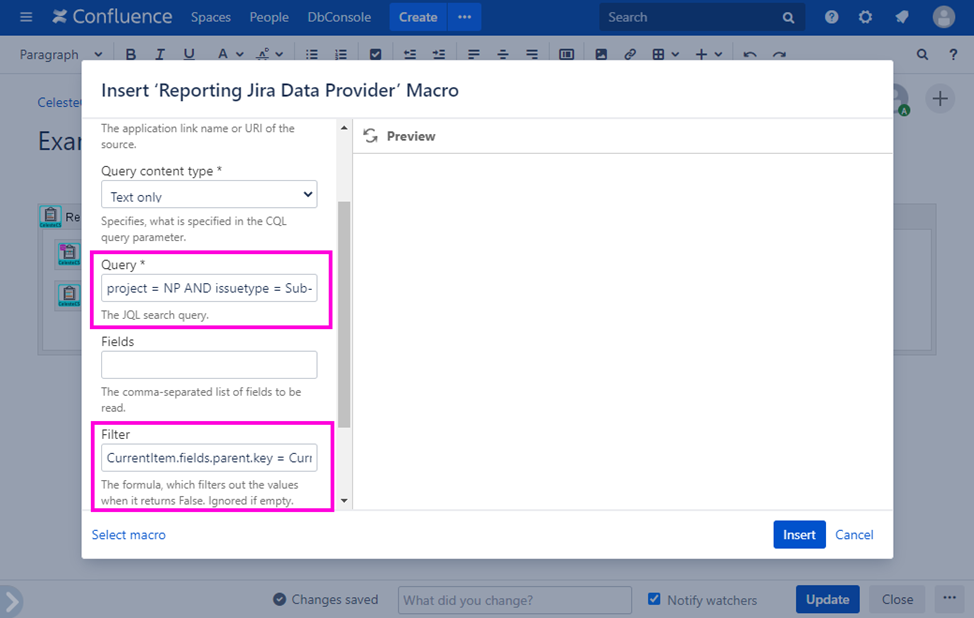 Example: Creating Jira issue tree: Max results = 1000 (default) We are not limiting the number of